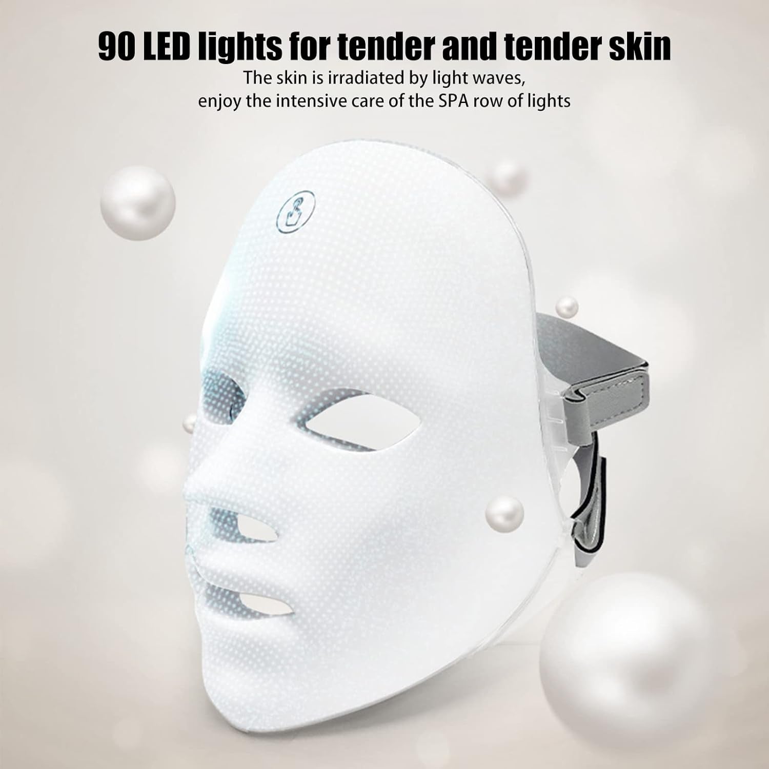 Led-Gesichtsmaske, Photon Therapie Maske, Drahtlose 7 Farbe Led Maske, Hautverjüngungs Gesichtsmaske Für Gesicht Anti-Aging, Whitening, Reduziert Pickel (A)